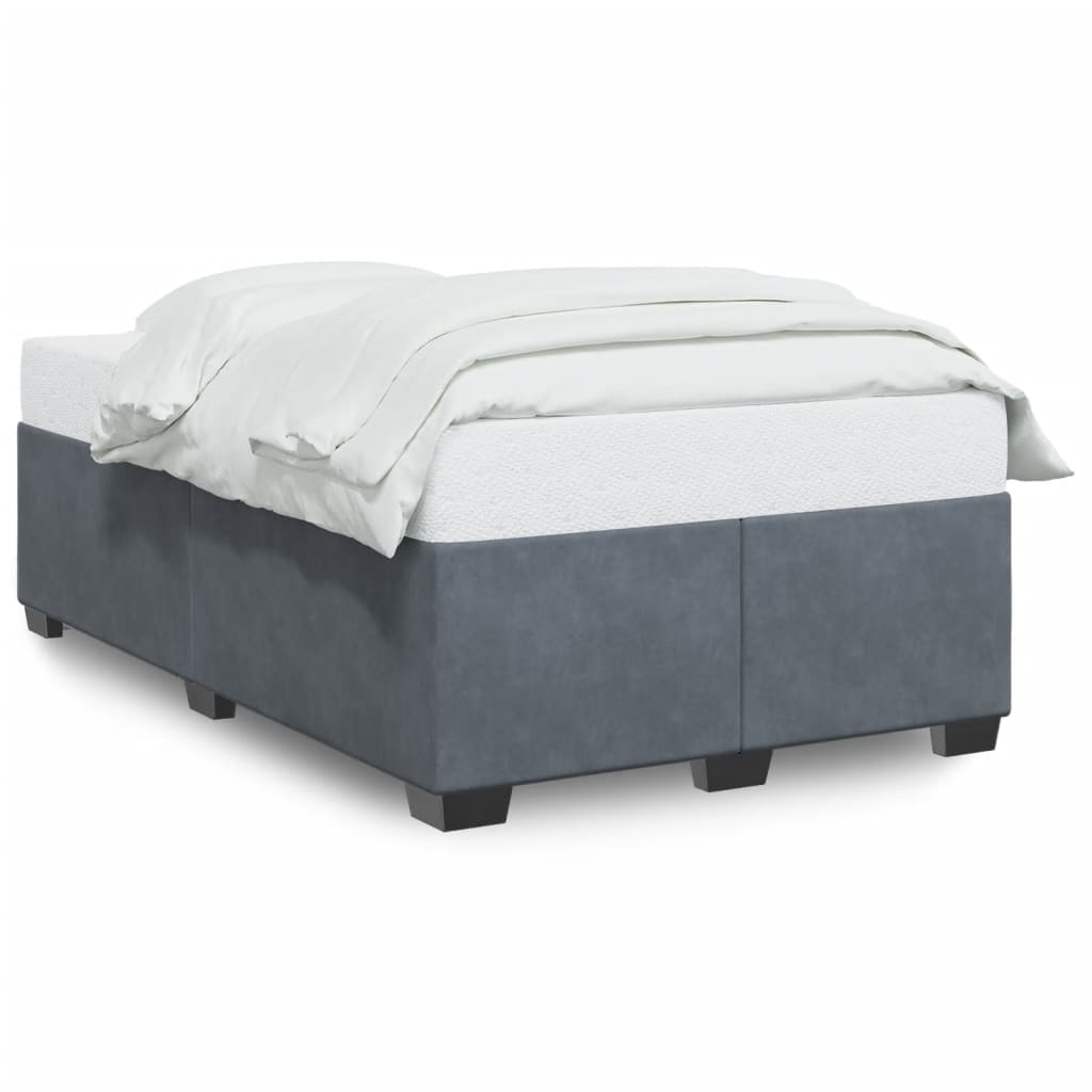 Bettgestell ohne Matratze Dunkelgrau 120x190 cm Samt