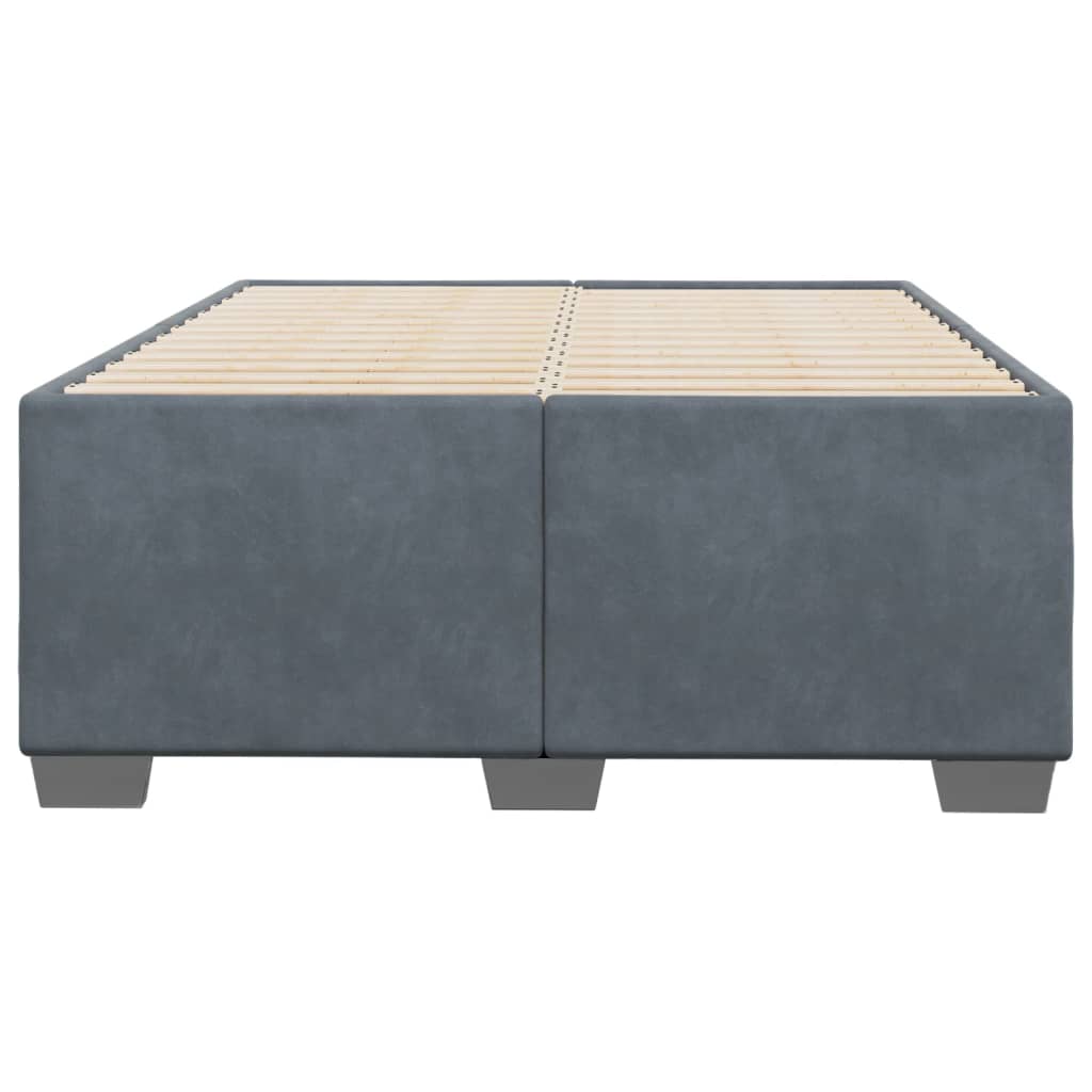 Bettgestell ohne Matratze Dunkelgrau 120x190 cm Samt