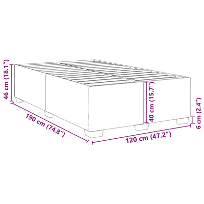 Bettgestell ohne Matratze Dunkelgrau 120x190 cm Samt