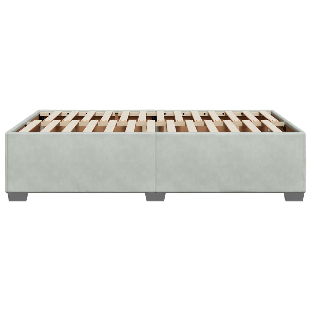 Bettgestell ohne Matratze Hellgrau 120x200 cm Samt
