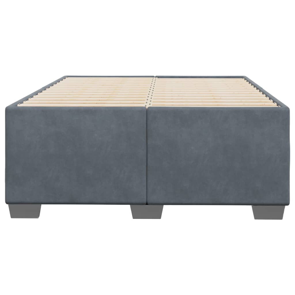 Bettgestell ohne Matratze Dunkelgrau 120x200 cm Samt