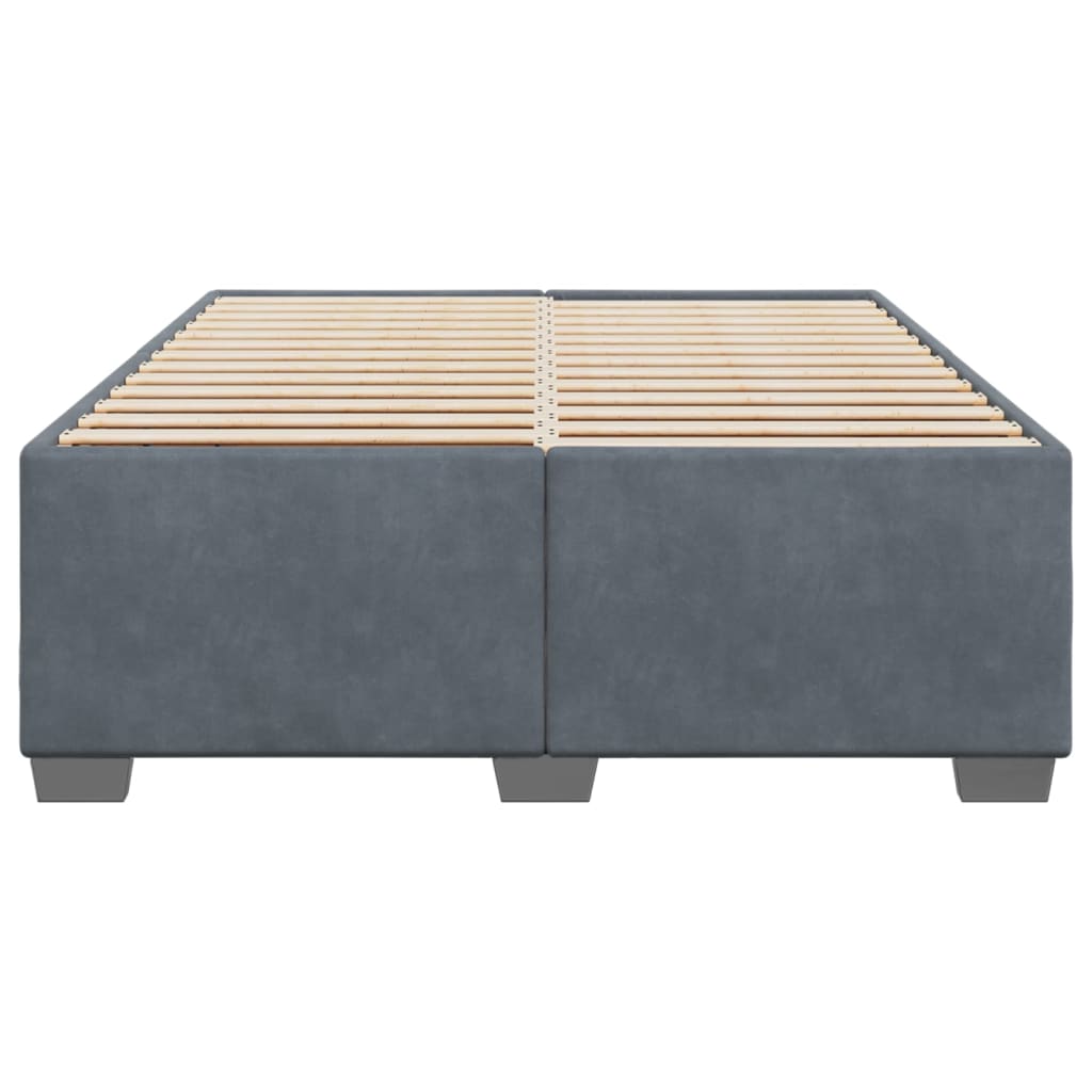 Bettgestell ohne Matratze Dunkelgrau 140x190 cm Samt