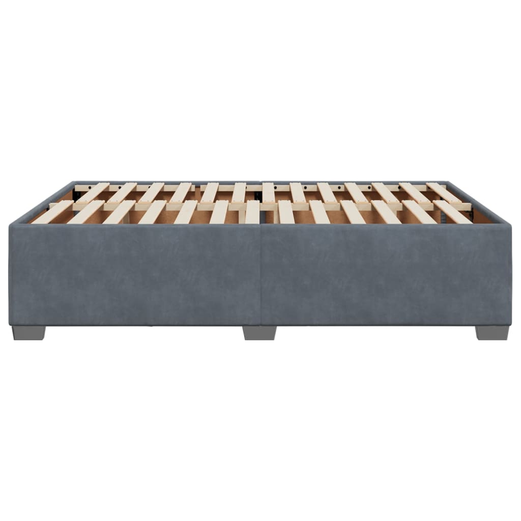 Bettgestell ohne Matratze Dunkelgrau 140x190 cm Samt