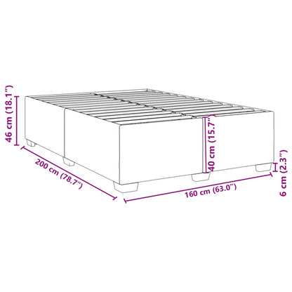 Bettgestell ohne Matratze Dunkelgrau 160x200 cm Samt