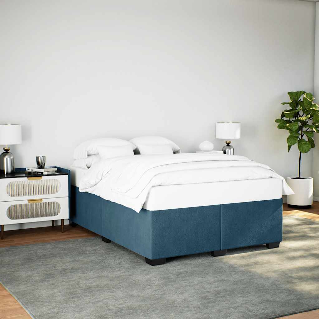 Bettgestell Blau 160x200 cm Samt