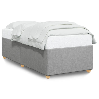 Bettgestell ohne Matratze Hellgrau 90x190 cm Stoff