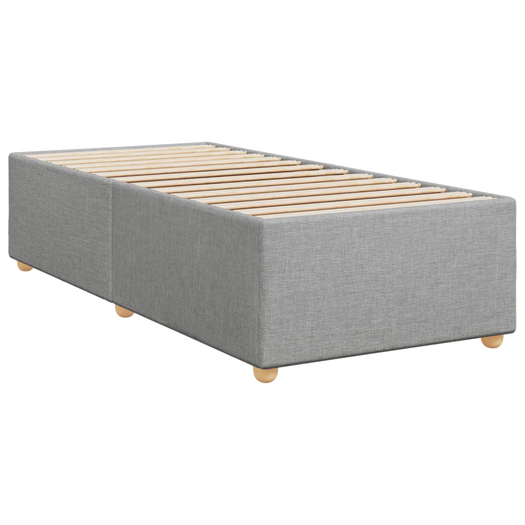 Bettgestell ohne Matratze Hellgrau 90x190 cm Stoff