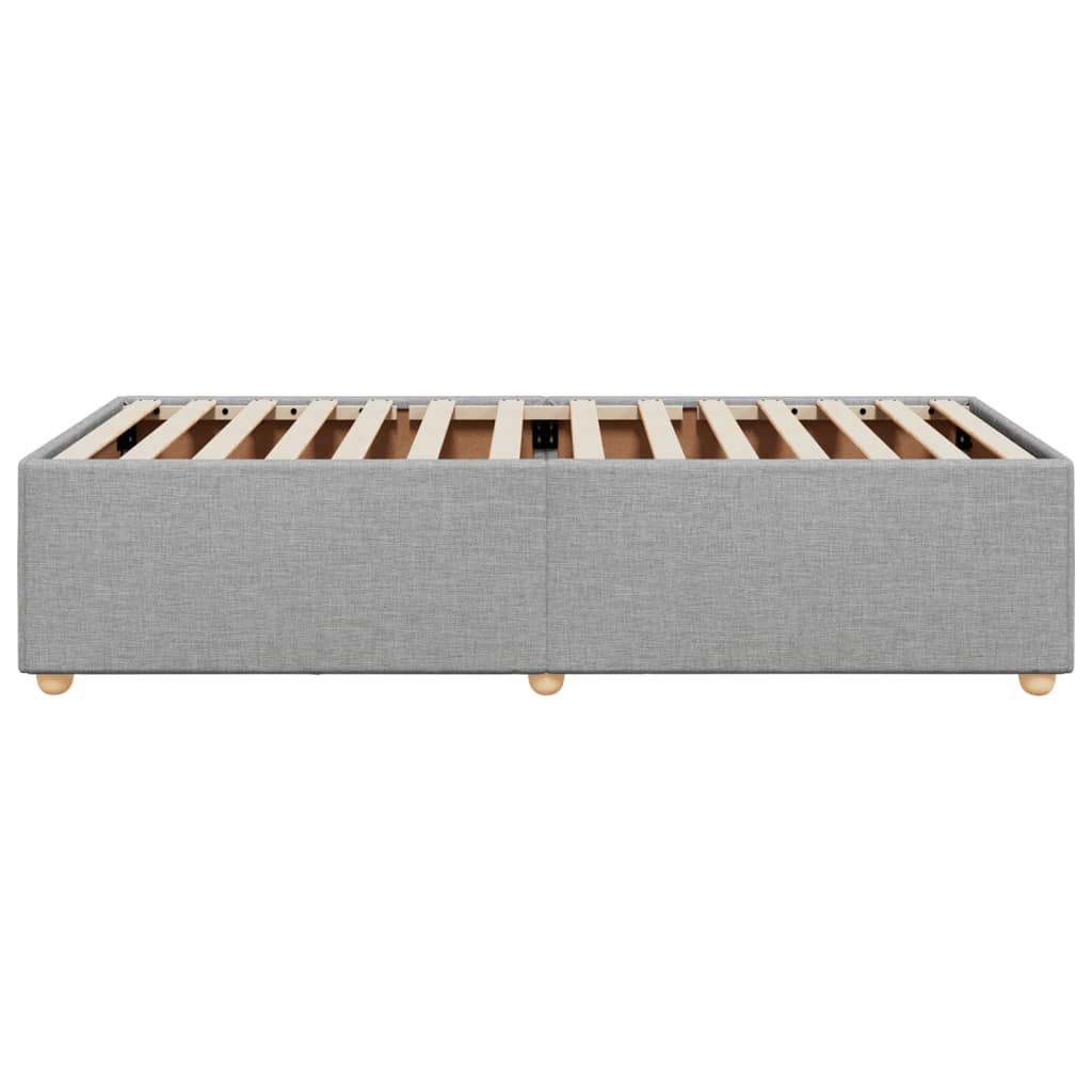 Bettgestell ohne Matratze Hellgrau 90x190 cm Stoff