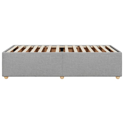 Bettgestell ohne Matratze Hellgrau 90x190 cm Stoff