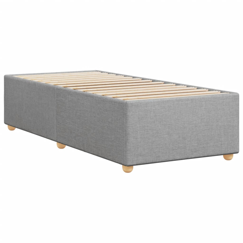 Bettgestell ohne Matratze Hellgrau 90x190 cm Stoff