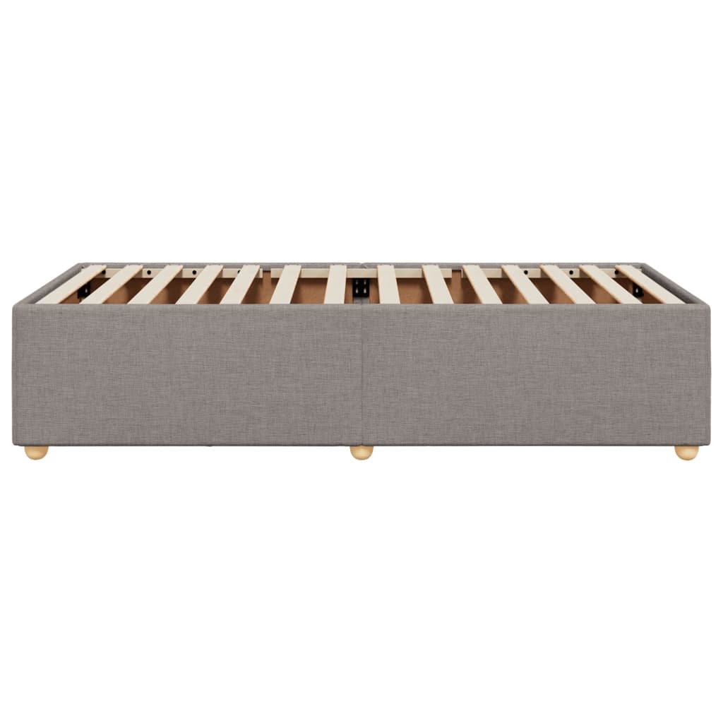 Bettgestell ohne Matratze Taupe 90x190 cm Stoff