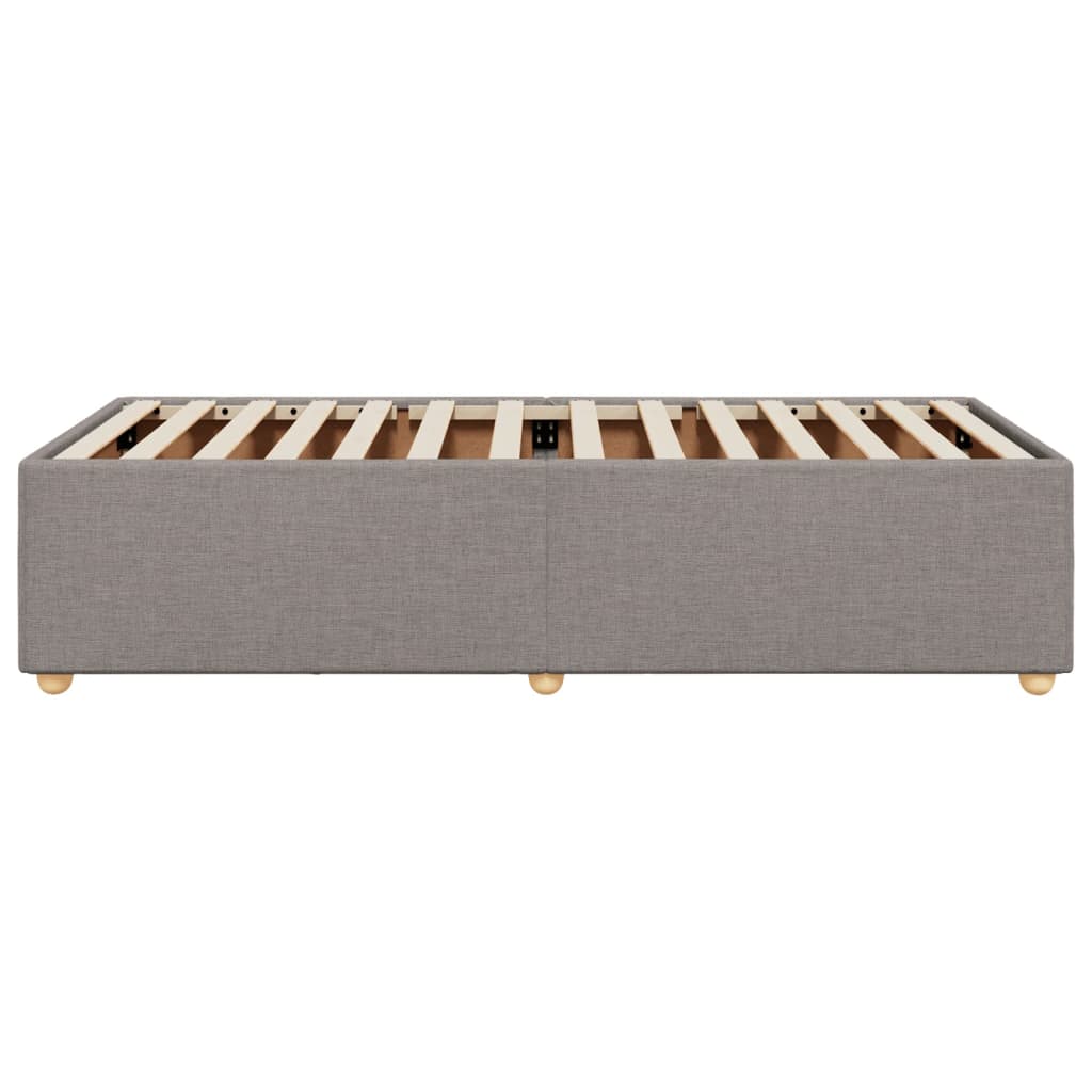Bettgestell ohne Matratze Taupe 90x200 cm Stoff
