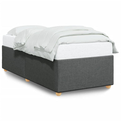 Bettgestell ohne Matratze Dunkelgrau 100x200 cm Stoff