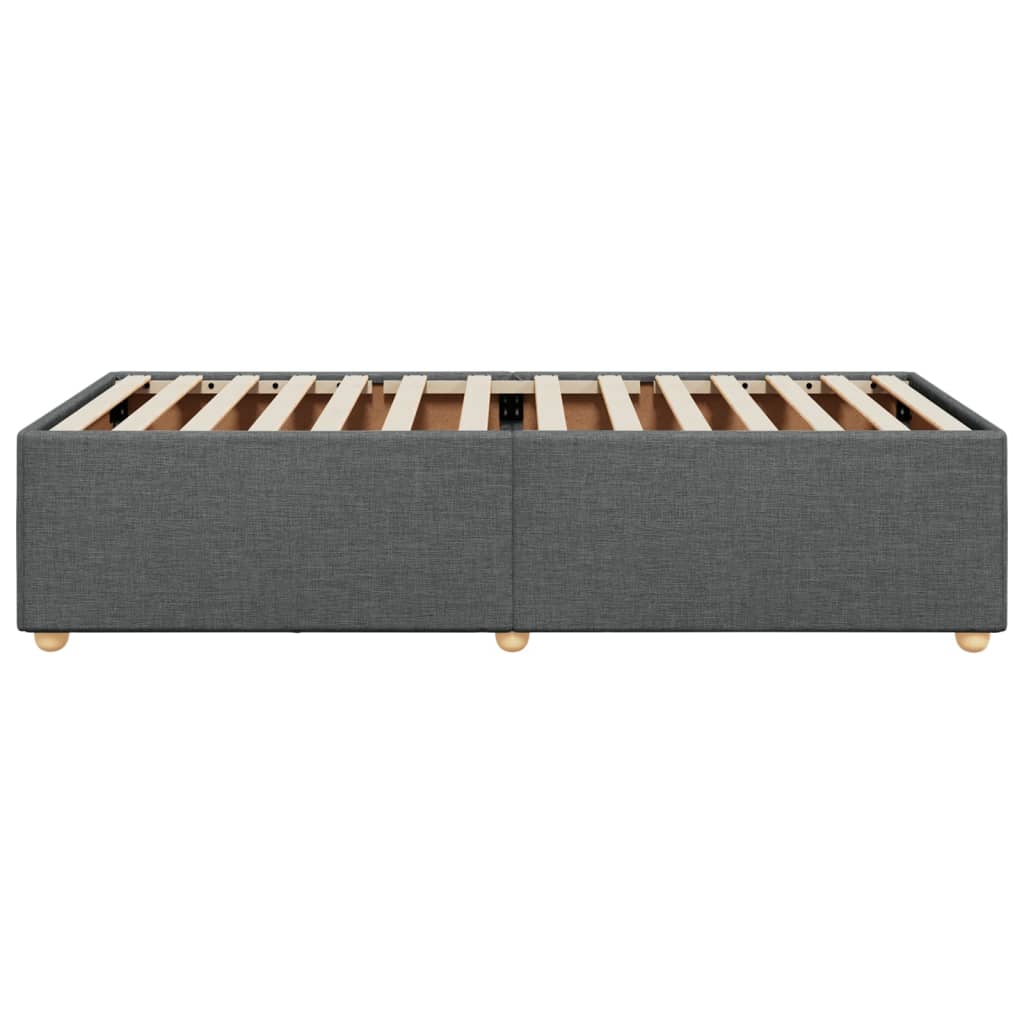 Bettgestell ohne Matratze Dunkelgrau 100x200 cm Stoff
