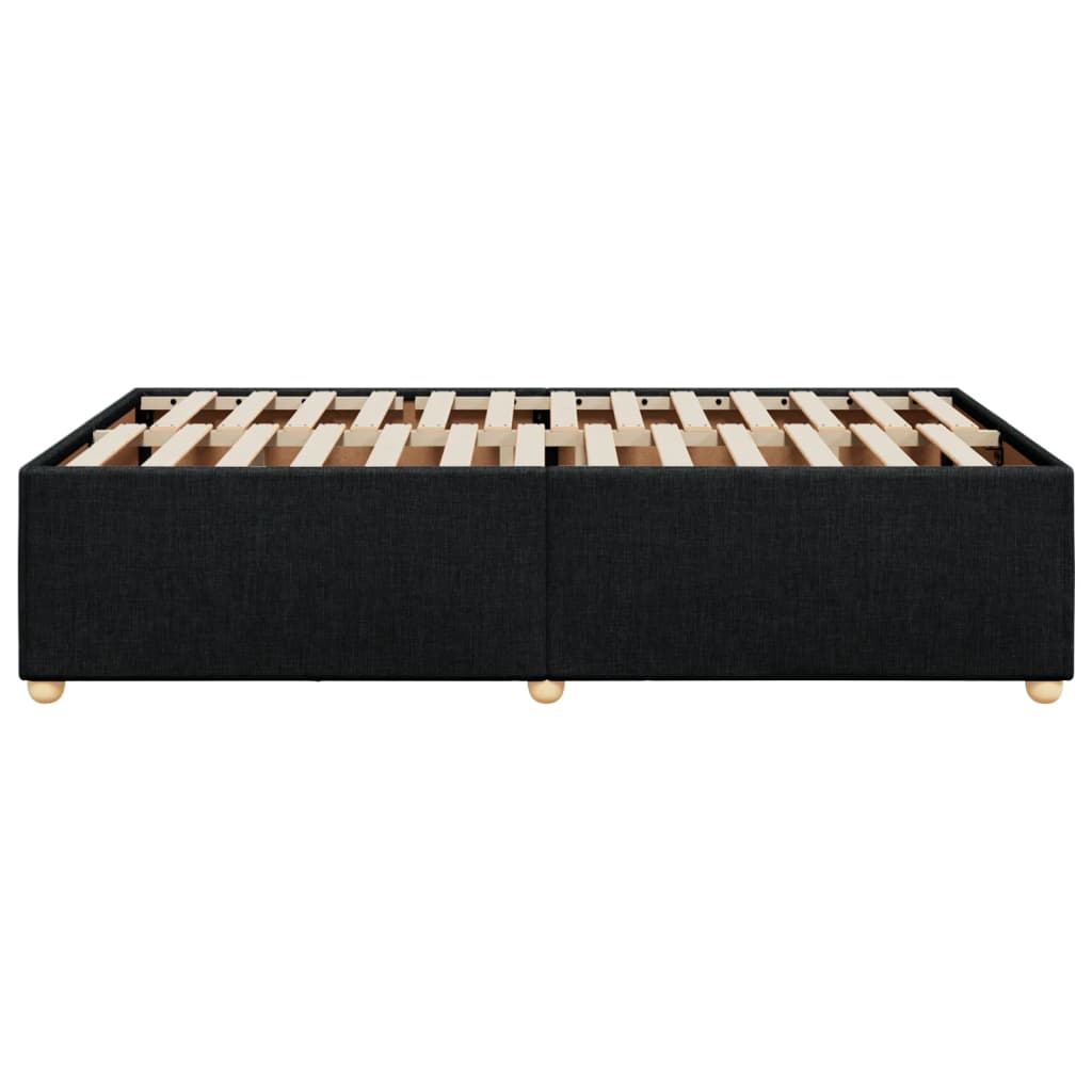 Bettgestell ohne Matratze Schwarz 120x190 cm Stoff