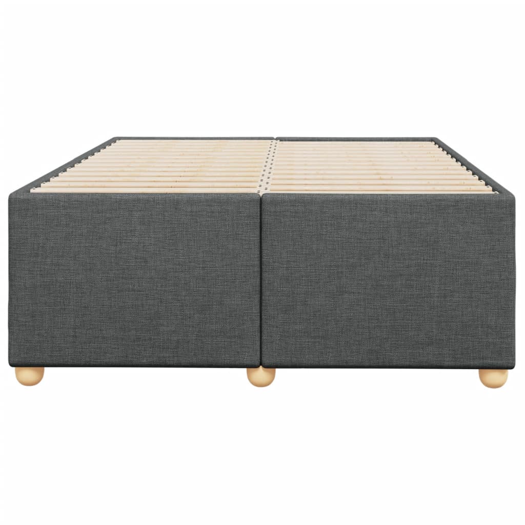 Bettgestell ohne Matratze Dunkelgrau 120x200 cm Stoff