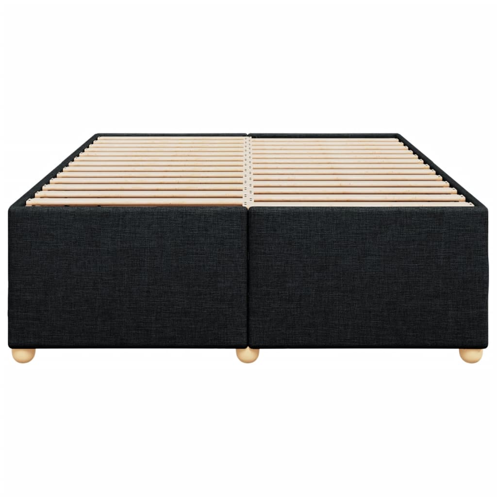 Bettgestell ohne Matratze Schwarz 140x190 cm Stoff