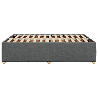 Bettgestell ohne Matratze Dunkelgrau 160x200 cm Stoff