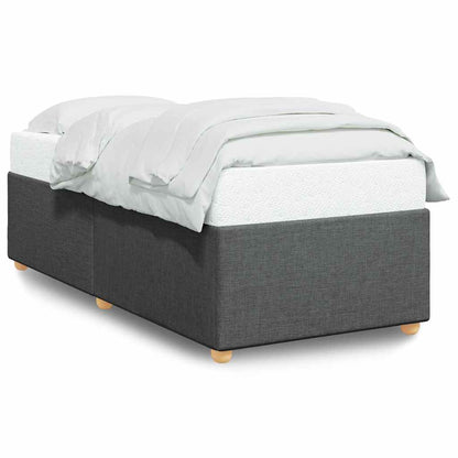 Bettgestell ohne Matratze Dunkelgrau Einzelbett Stoff