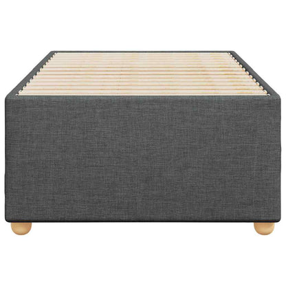 Bettgestell ohne Matratze Dunkelgrau Einzelbett Stoff