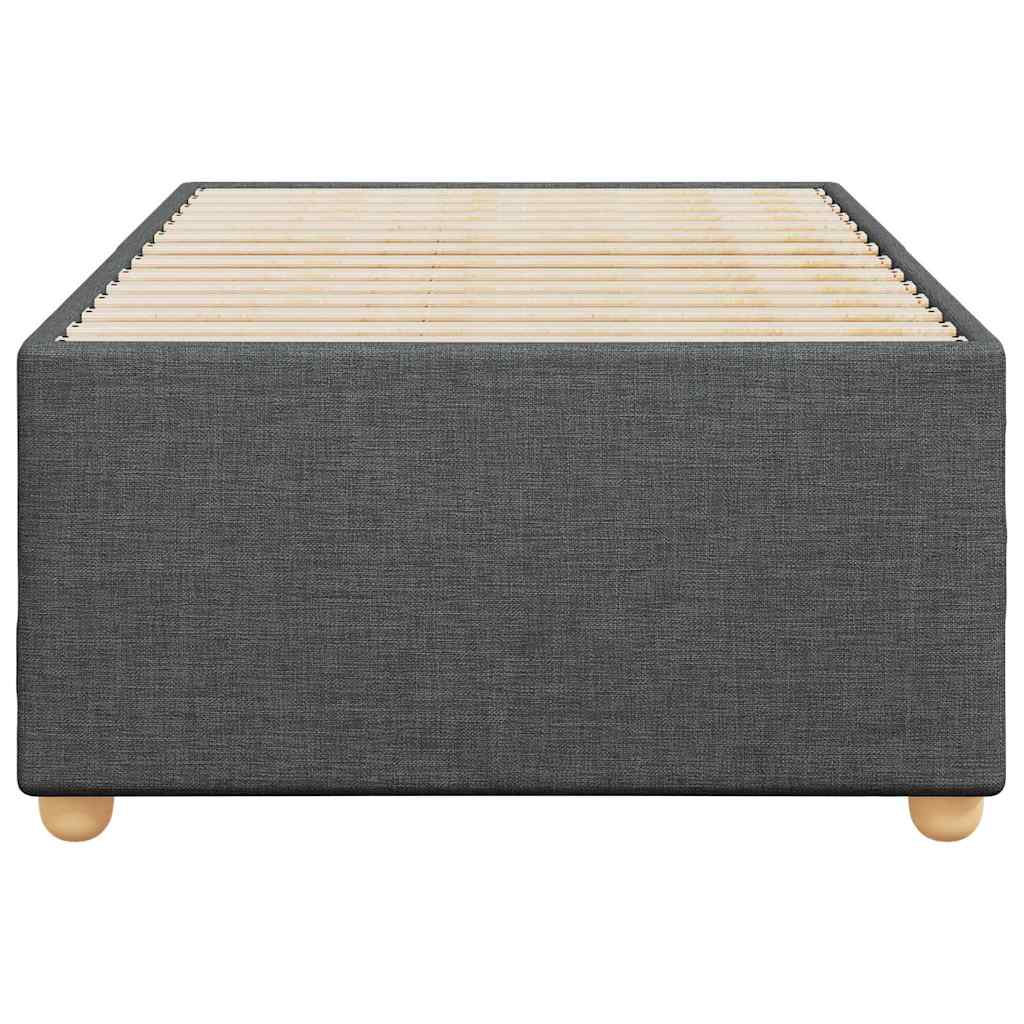 Bettgestell ohne Matratze Dunkelgrau Einzelbett Stoff