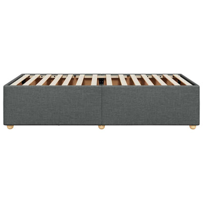 Bettgestell ohne Matratze Dunkelgrau Einzelbett Stoff
