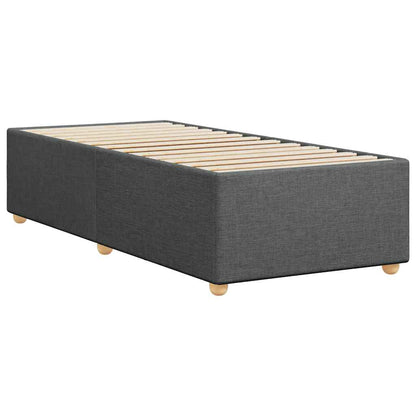Bettgestell ohne Matratze Dunkelgrau Einzelbett Stoff