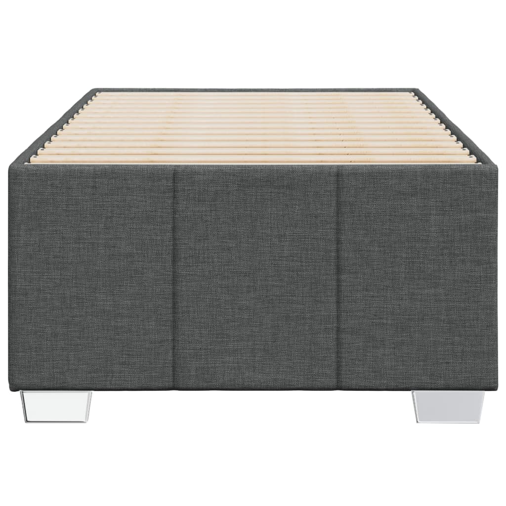 Bettgestell ohne Matratze Dunkelgrau 90x190 cm Stoff