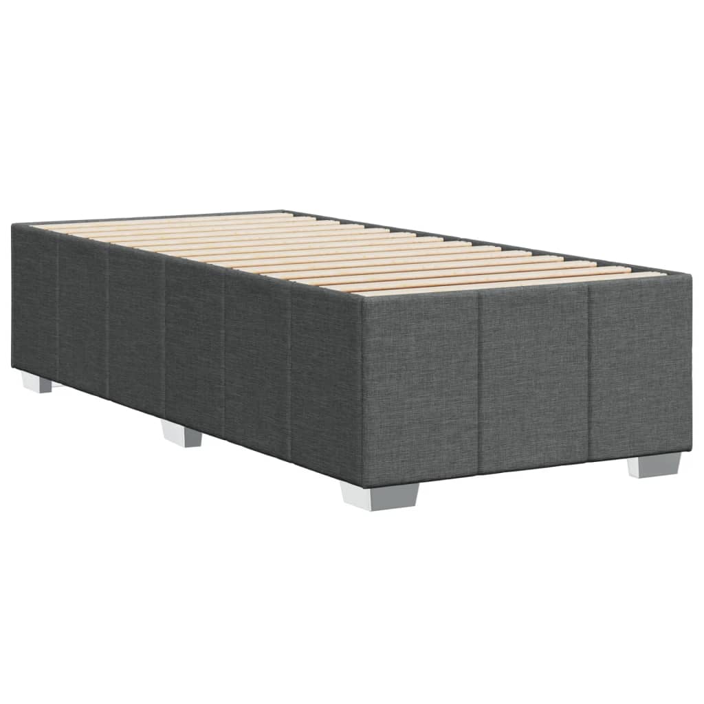 Bettgestell ohne Matratze Dunkelgrau 90x190 cm Stoff