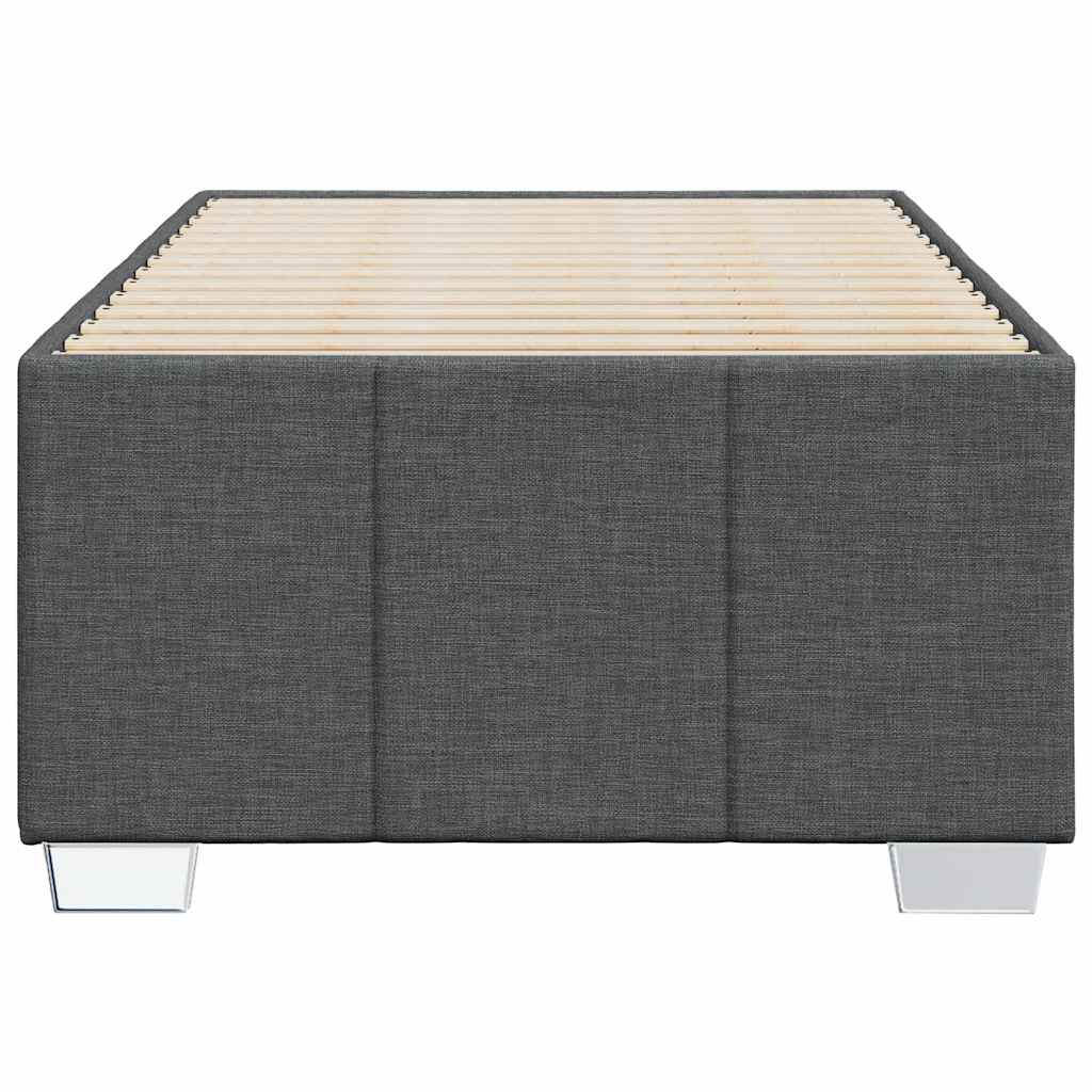 Bettgestell ohne Matratze Dunkelgrau 100x200 cm Stoff