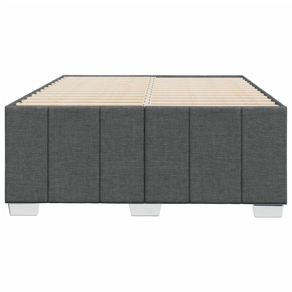 Bettgestell ohne Matratze Dunkelgrau 120x190 cm Stoff
