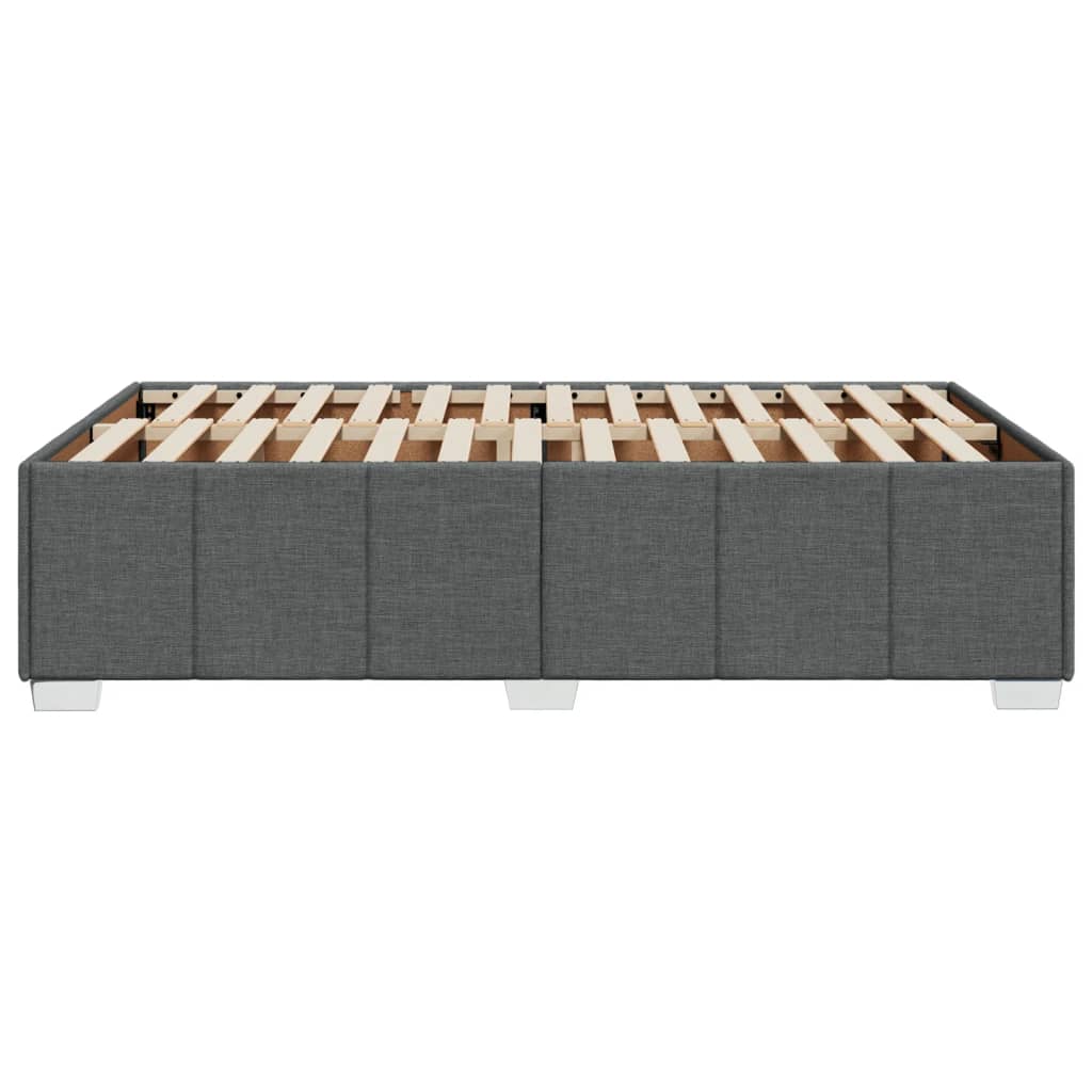 Bettgestell ohne Matratze Dunkelgrau 120x190 cm Stoff