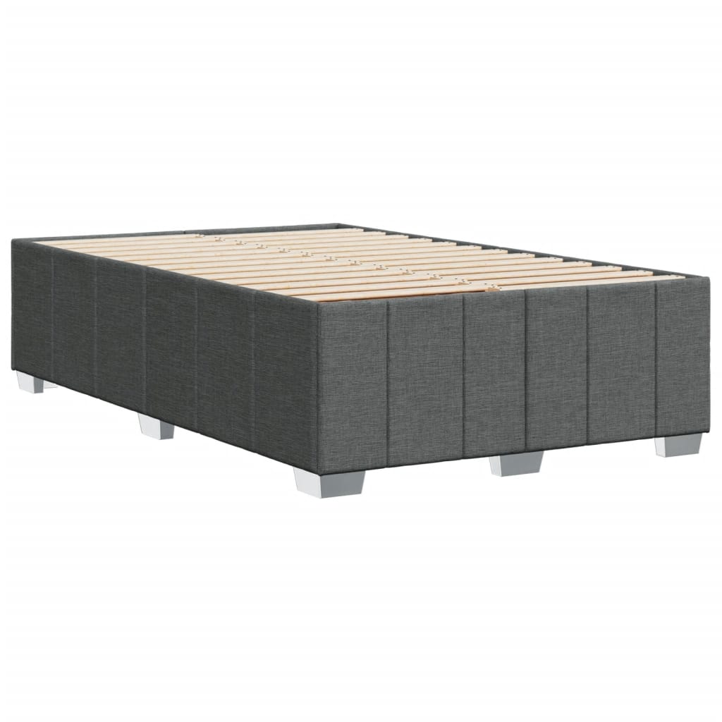 Bettgestell ohne Matratze Dunkelgrau 120x190 cm Stoff