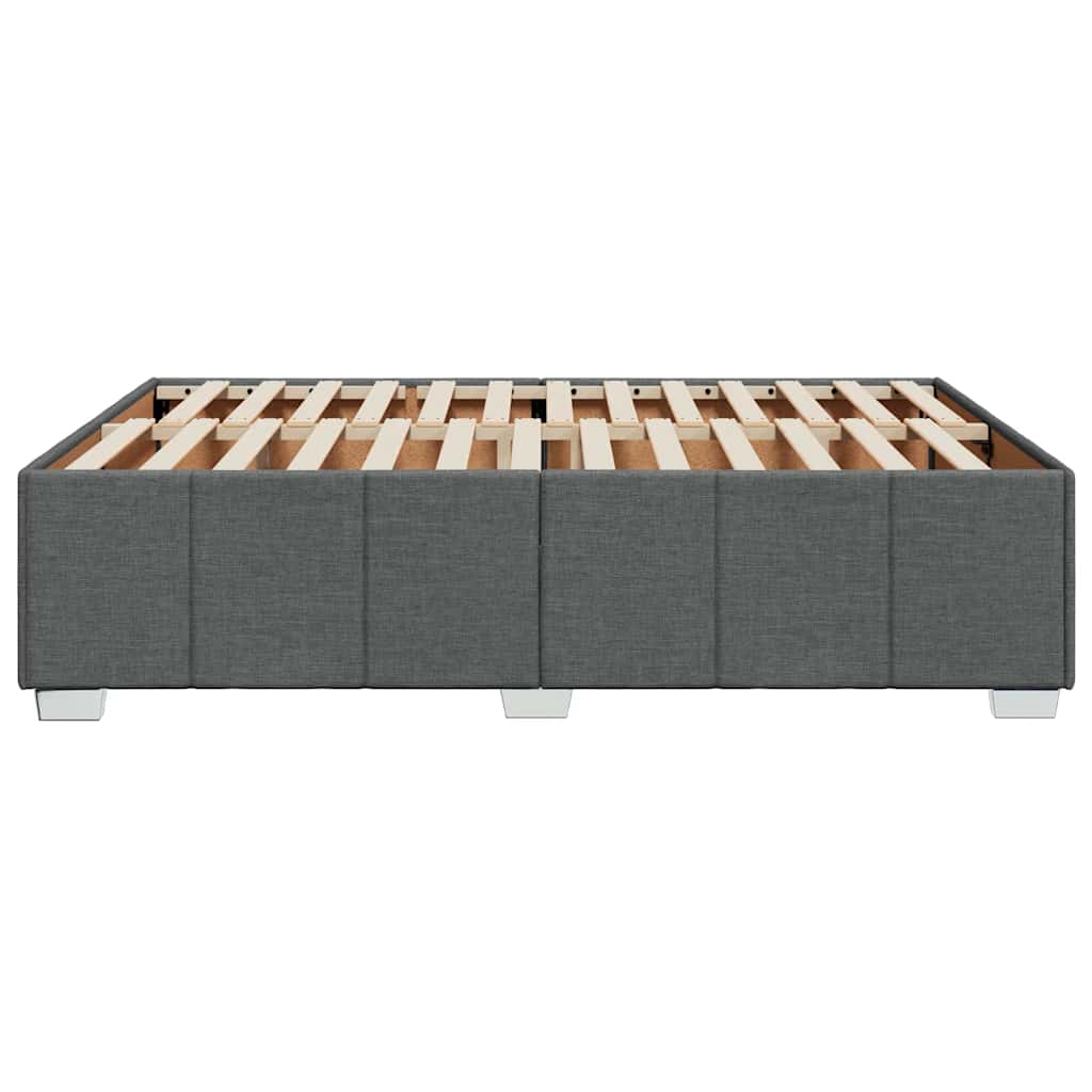 Bettgestell ohne Matratze Dunkelgrau 140x190 cm Stoff