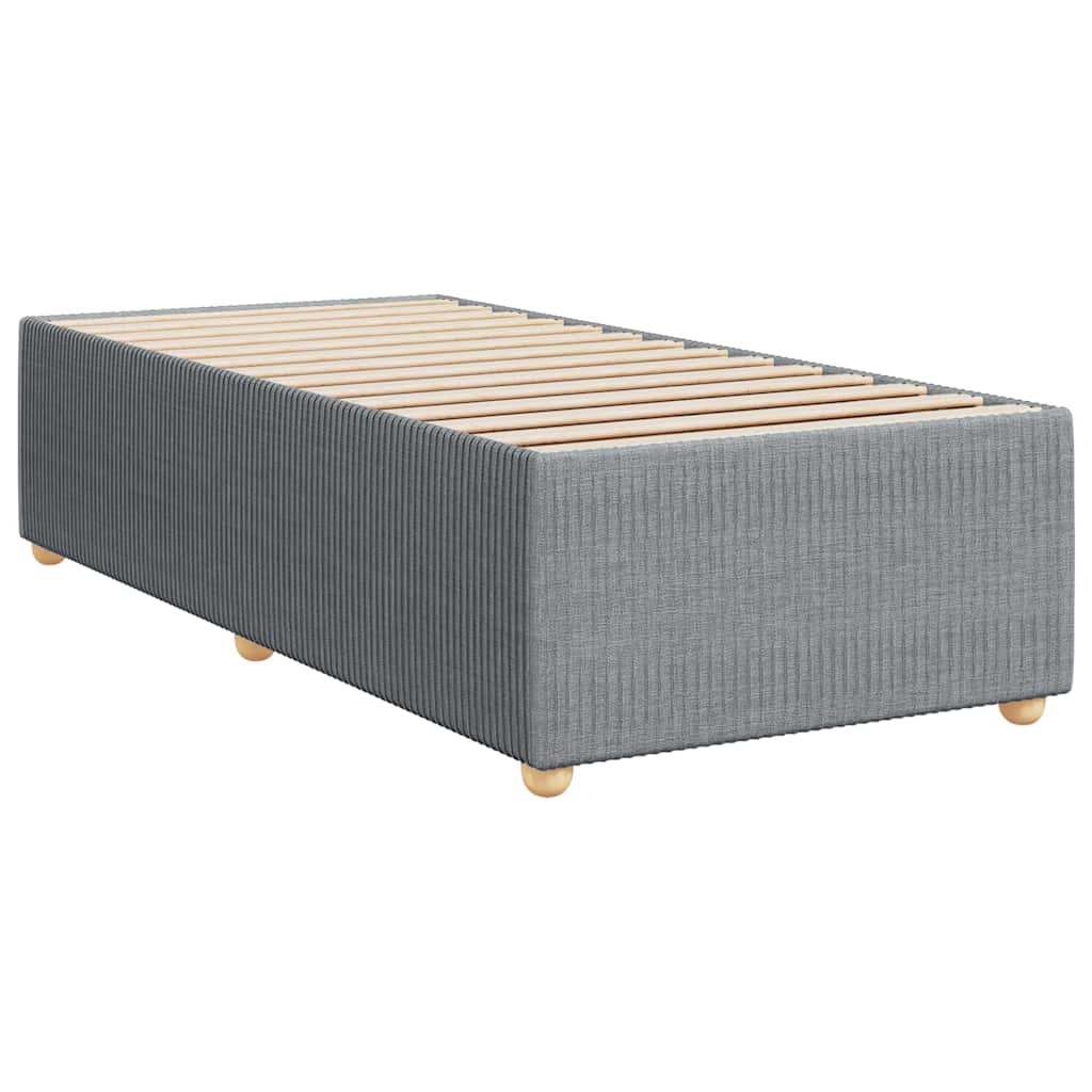 Bettgestell ohne Matratze Hellgrau 90x190 cm Stoff