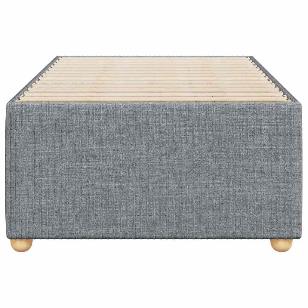 Bettgestell ohne Matratze Hellgrau 90x190 cm Stoff