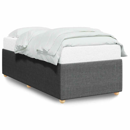 Bettgestell ohne Matratze Dunkelgrau 90x190 cm Stoff