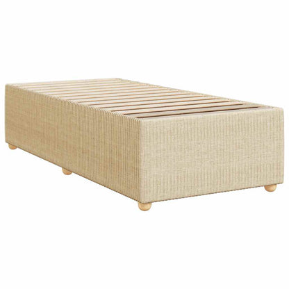 Bettgestell ohne Matratze Creme 90x200 cm Stoff