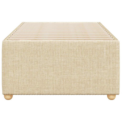 Bettgestell ohne Matratze Creme 90x200 cm Stoff