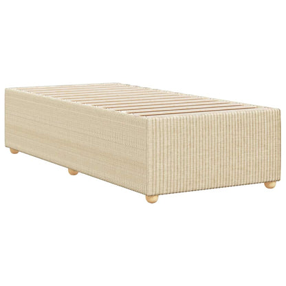 Bettgestell ohne Matratze Creme 90x200 cm Stoff