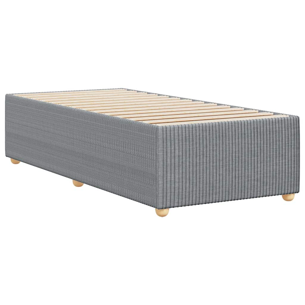 Bettgestell ohne Matratze Hellgrau 100x200 cm Stoff
