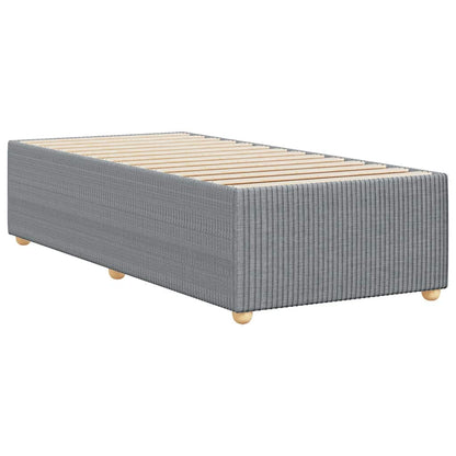 Bettgestell ohne Matratze Hellgrau 100x200 cm Stoff