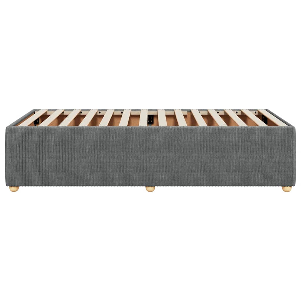Bettgestell ohne Matratze Dunkelgrau 100x200 cm Stoff