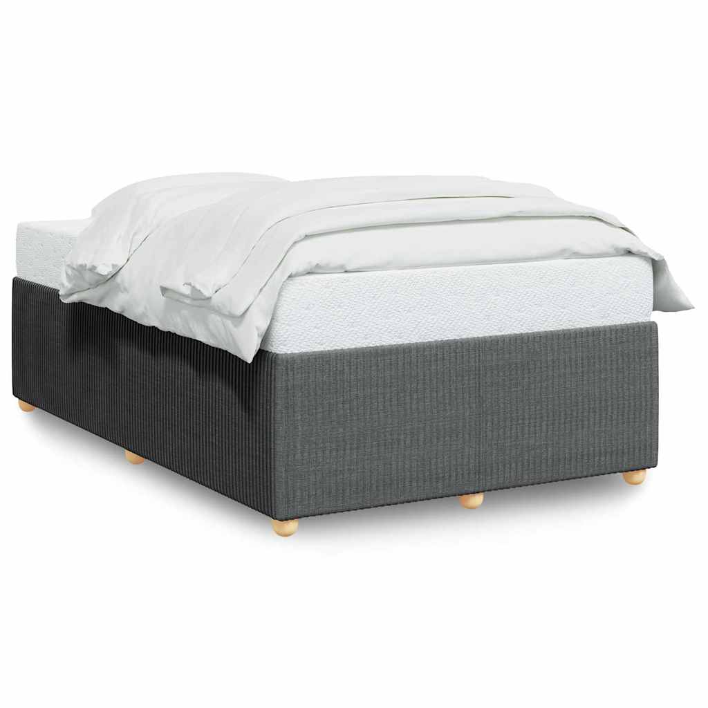 Bettgestell ohne Matratze Dunkelgrau 120x190 cm Stoff