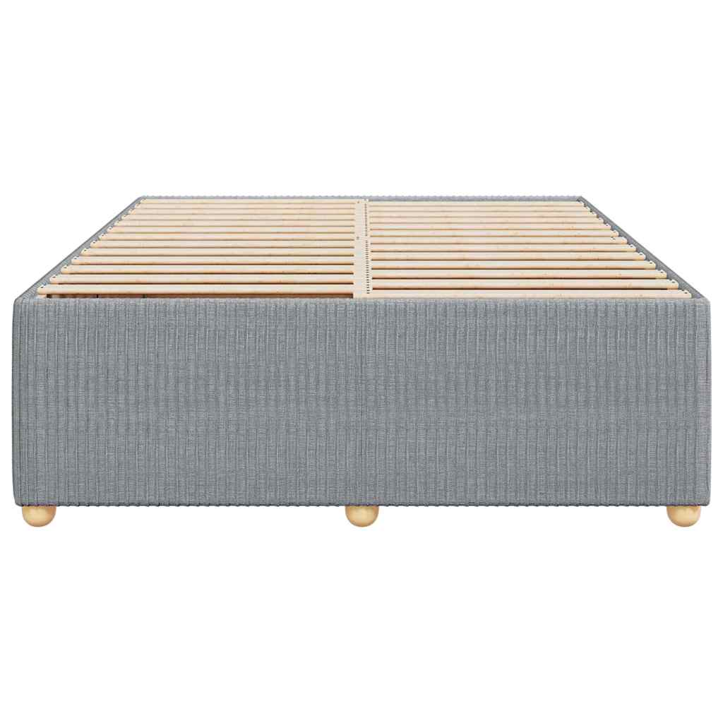 Bettgestell ohne Matratze Hellgrau 140x190 cm Stoff