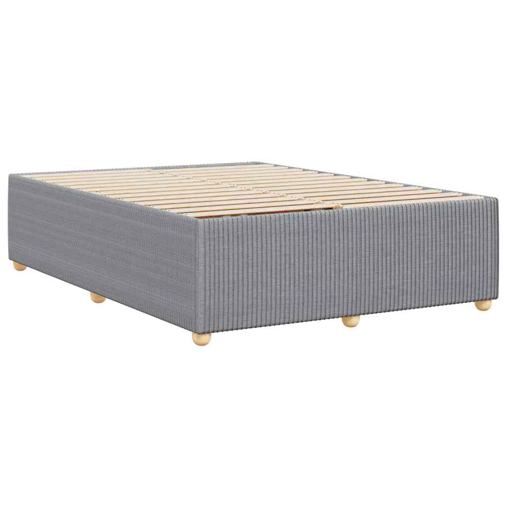 Bettgestell ohne Matratze Hellgrau 140x190 cm Stoff