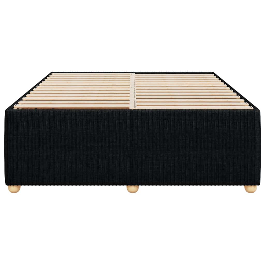 Bettgestell ohne Matratze Schwarz 140x190 cm Stoff
