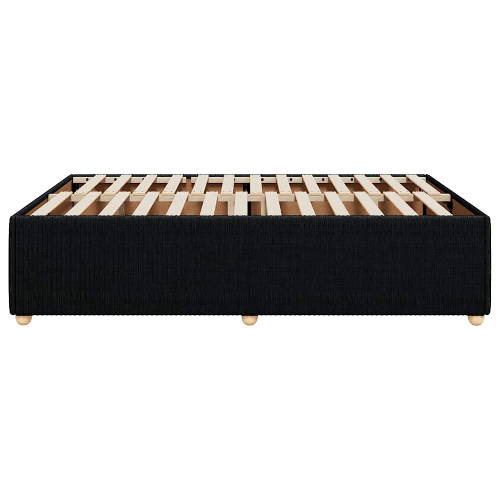 Bettgestell ohne Matratze Schwarz 140x190 cm Stoff