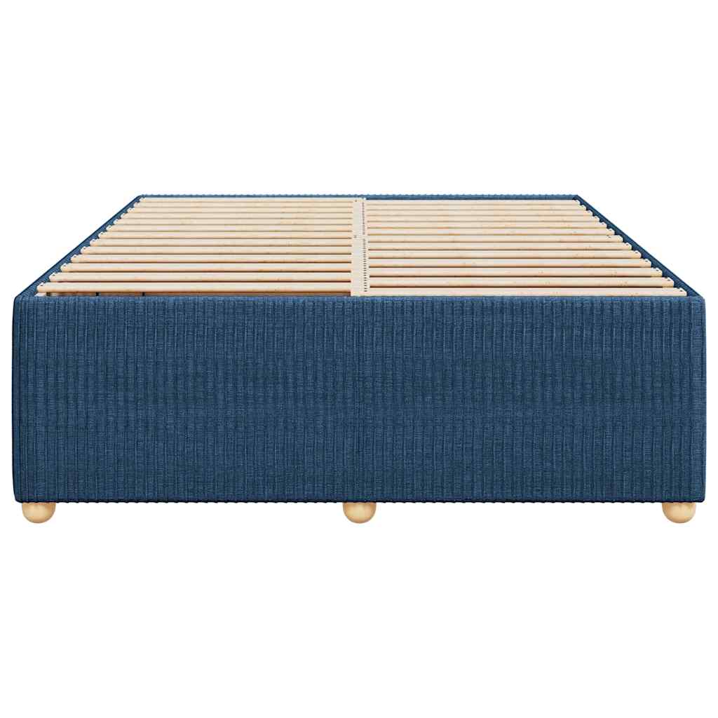 Bettgestell ohne Matratze Blau 140x190 cm Stoff