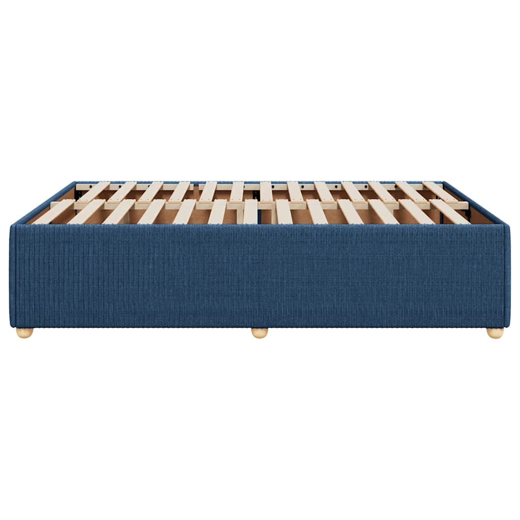 Bettgestell ohne Matratze Blau 140x190 cm Stoff